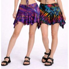 short tie dye skirt